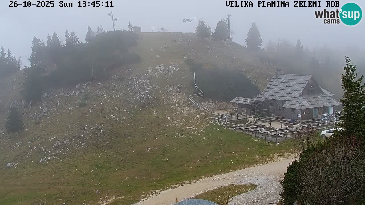 Zeleni Rob – kamera v živo | Velika Planina