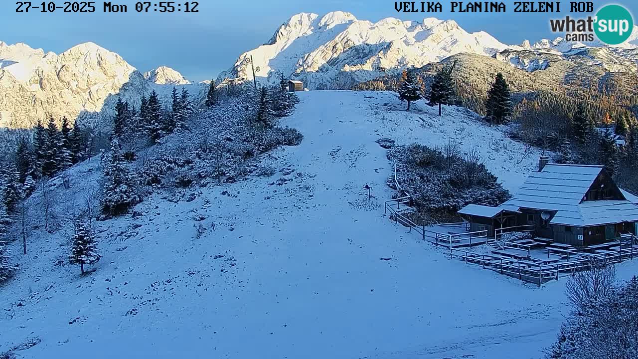 Zeleni Rob – kamera v živo | Velika Planina