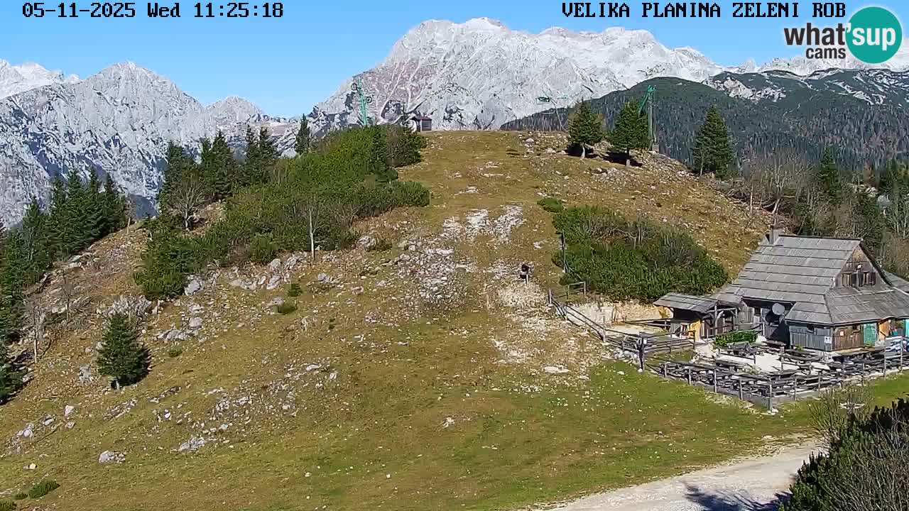 Zeleni Rob – kamera v živo | Velika Planina