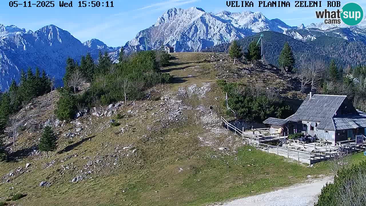 Zeleni Rob – kamera v živo | Velika Planina