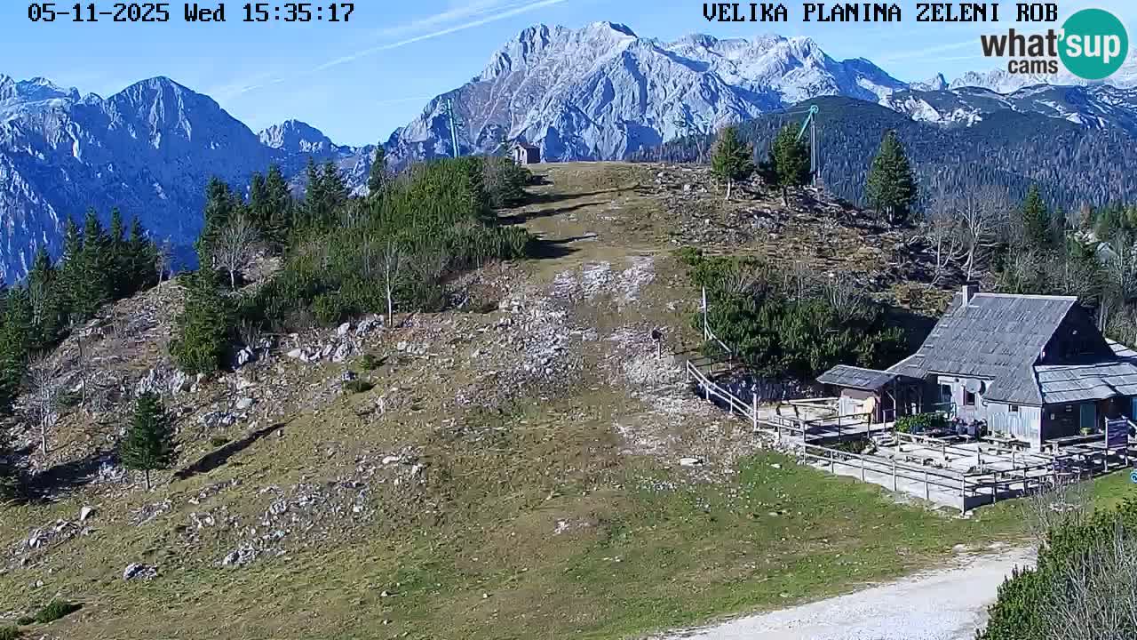 Zeleni Rob | Webcam en vivo Velika Planina