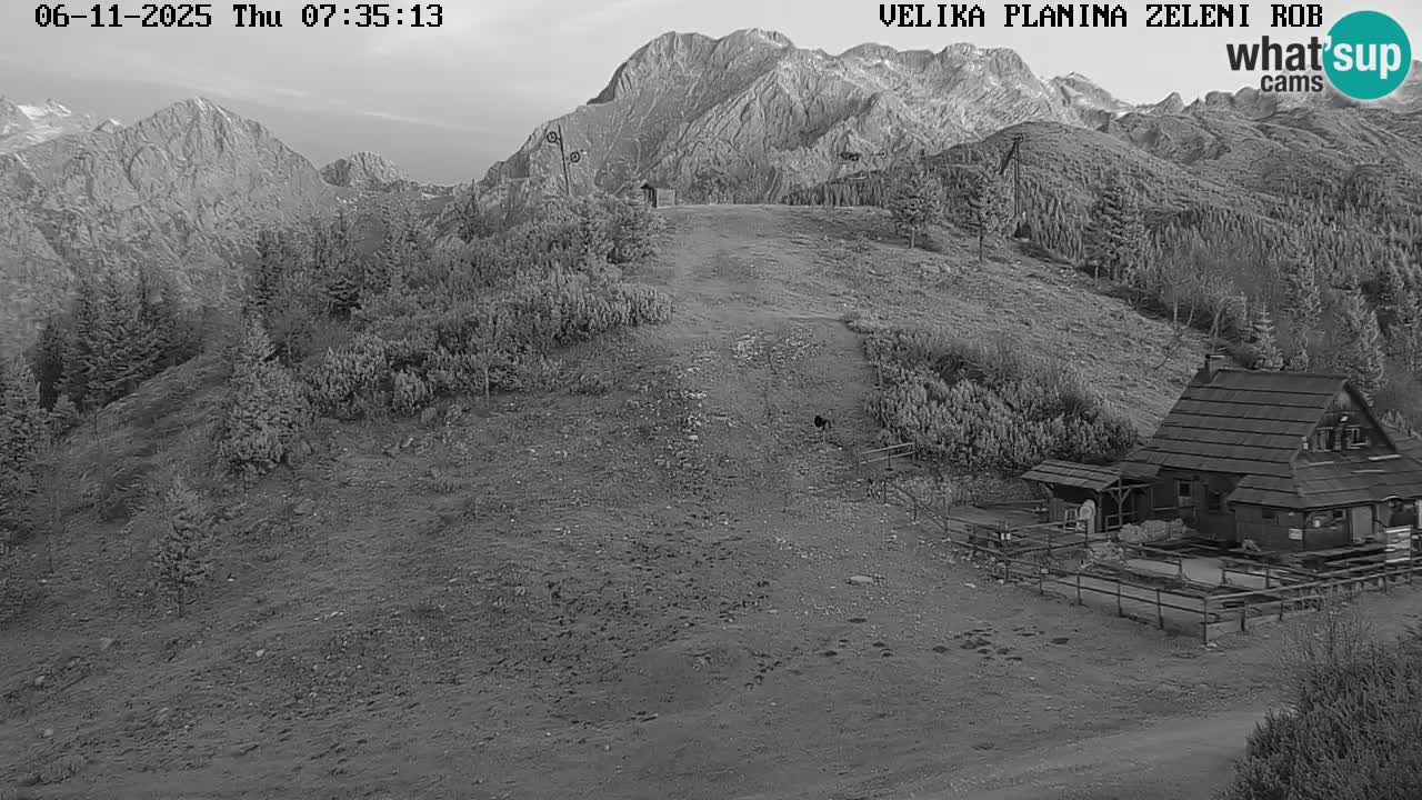 Zeleni Rob – kamera v živo | Velika Planina