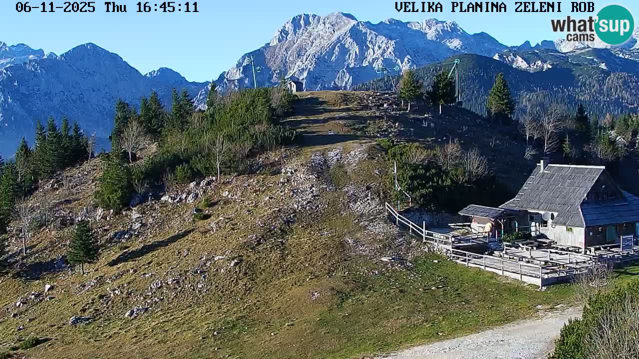 Zeleni Rob – kamera v živo | Velika Planina