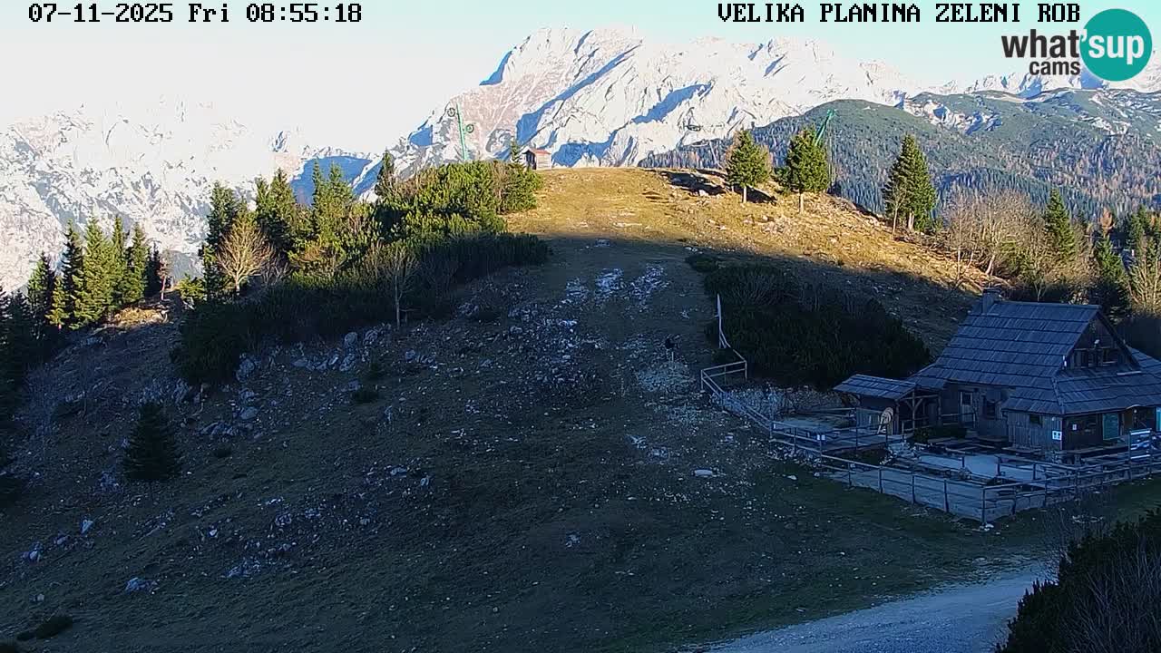Zeleni Rob – kamera v živo | Velika Planina