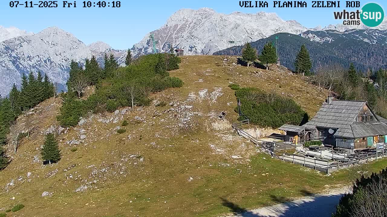 Zeleni Rob – kamera v živo | Velika Planina
