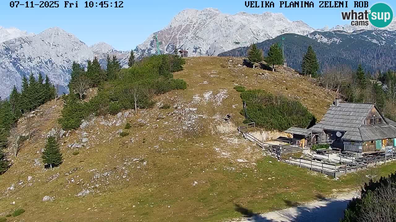 Zeleni Rob | Webcam en vivo Velika Planina