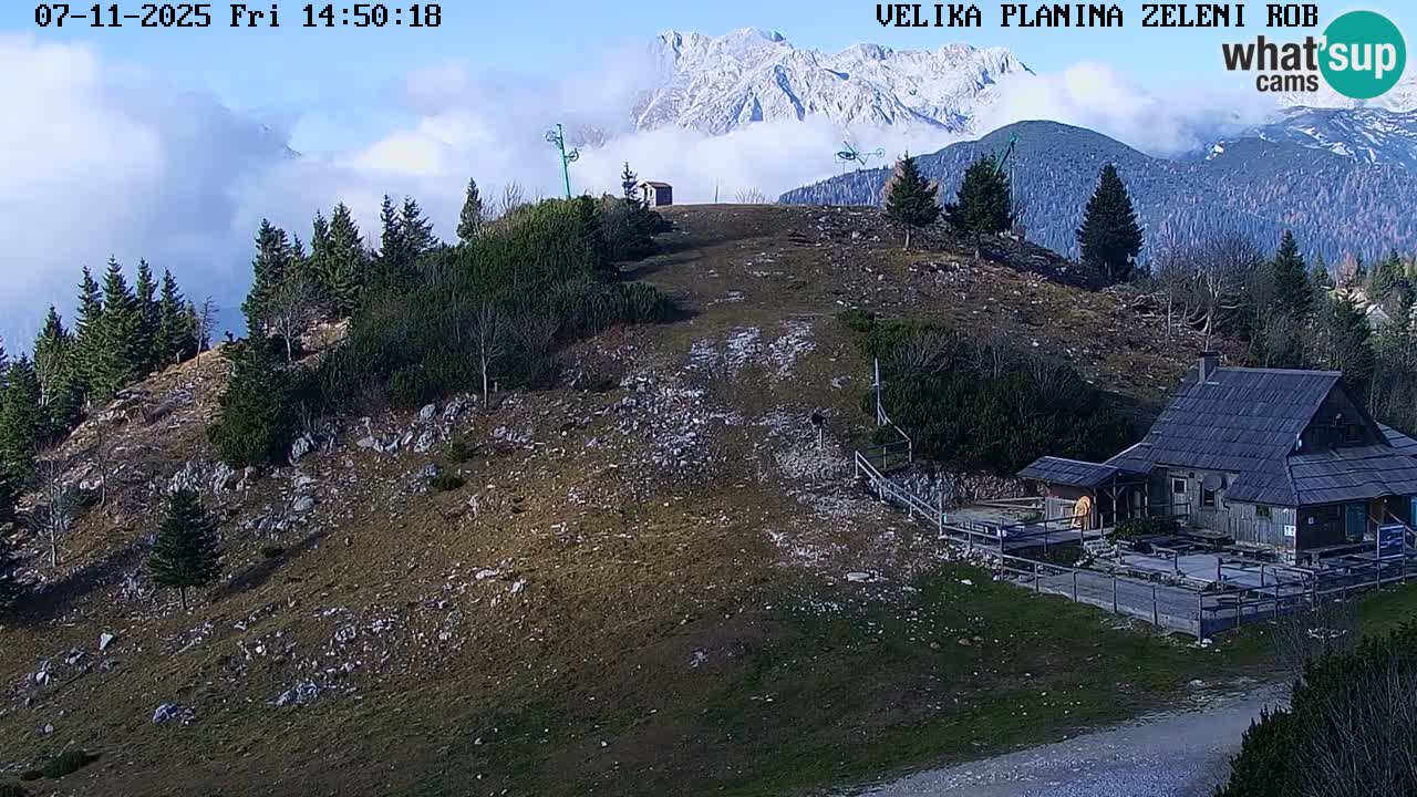 Zeleni Rob – kamera v živo | Velika Planina