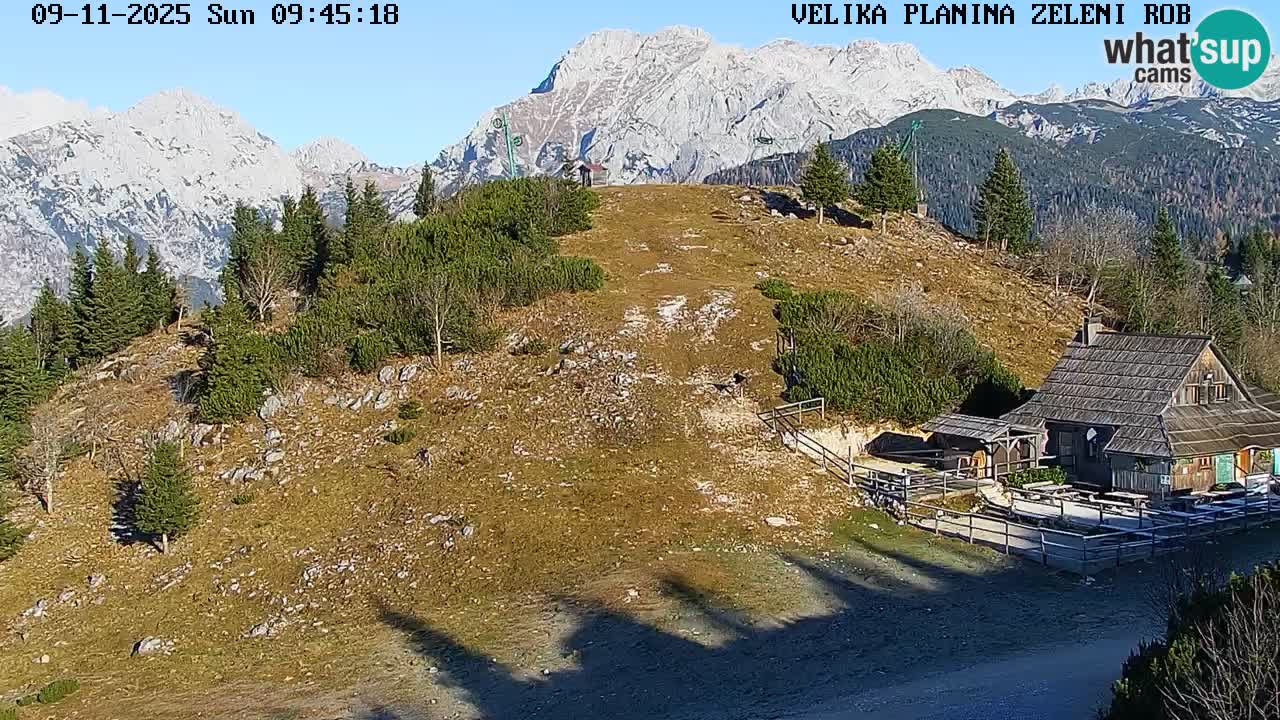 Zeleni Rob – kamera v živo | Velika Planina