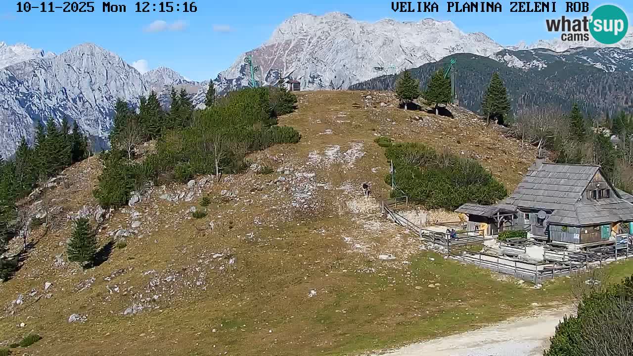 Zeleni Rob – kamera v živo | Velika Planina