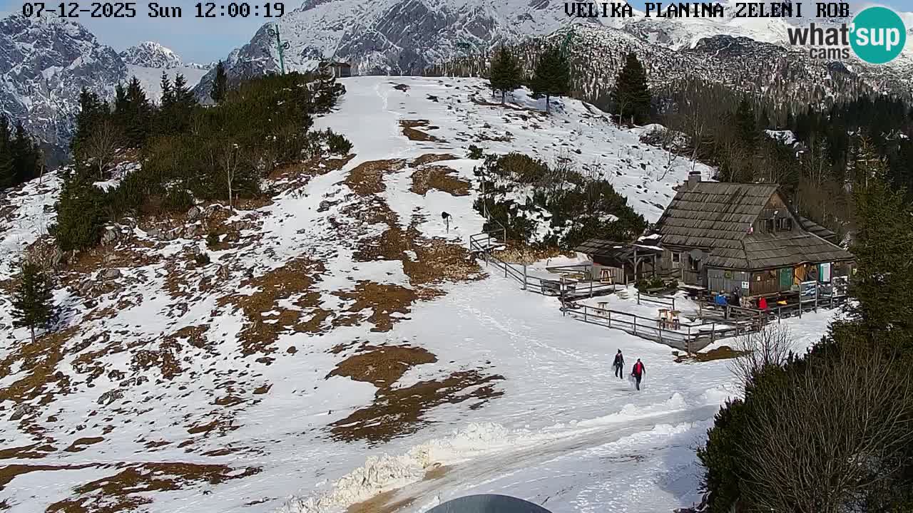 Zeleni Rob – kamera v živo | Velika Planina