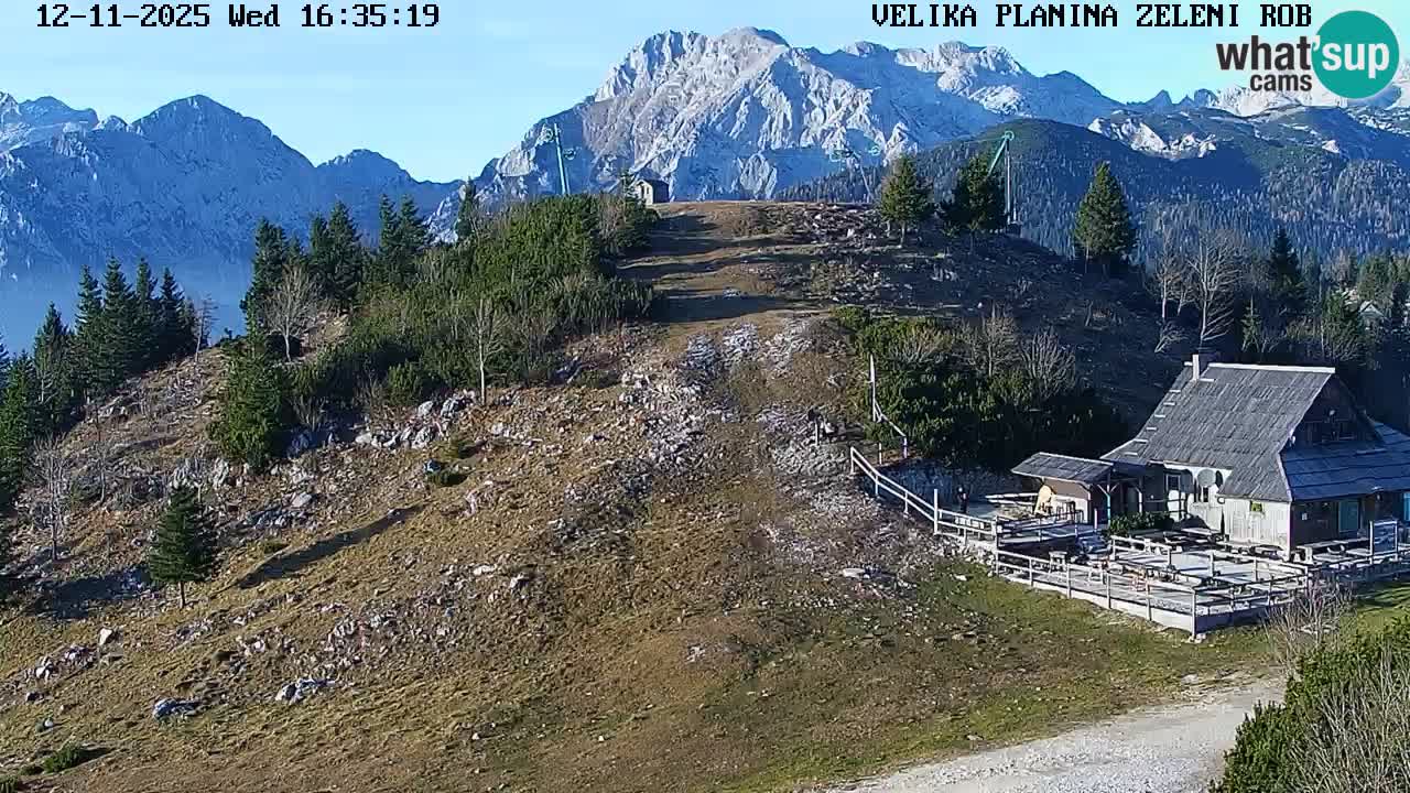 Zeleni Rob | Webcam en vivo Velika Planina