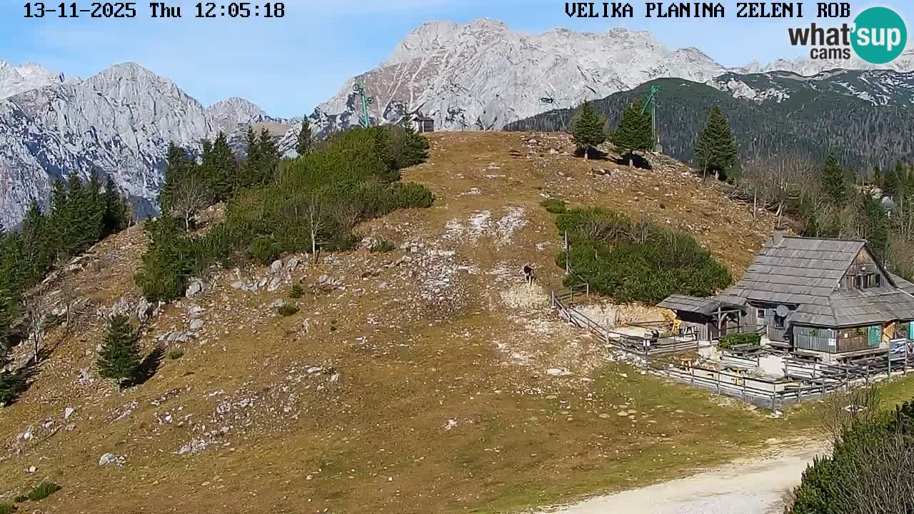 Zeleni Rob – kamera v živo | Velika Planina