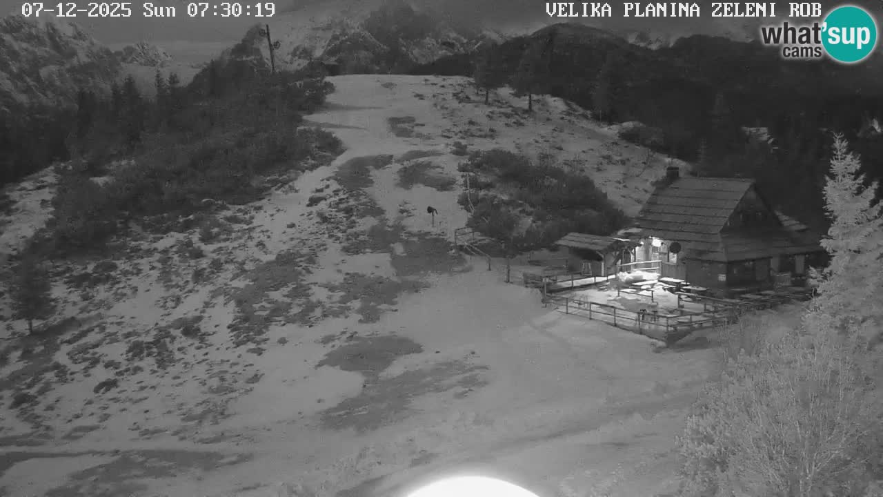 Zeleni Rob – kamera v živo | Velika Planina