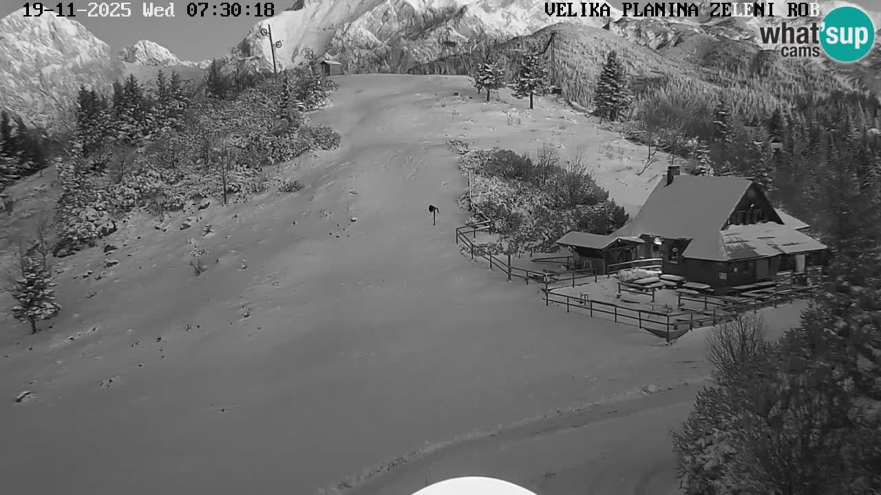 Zeleni Rob – kamera v živo | Velika Planina