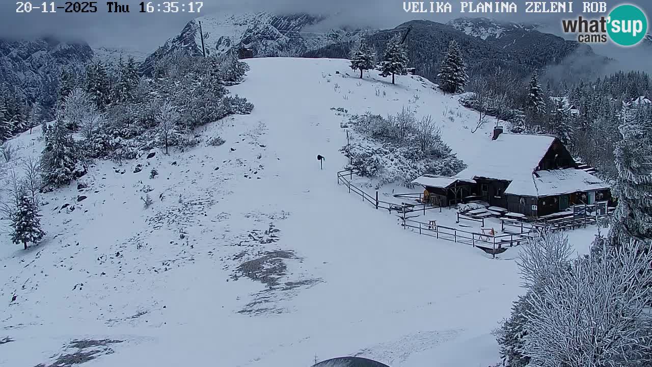 Zeleni Rob – kamera v živo | Velika Planina