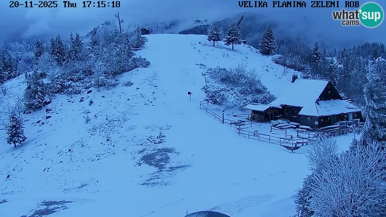 Zeleni Rob – kamera v živo | Velika Planina