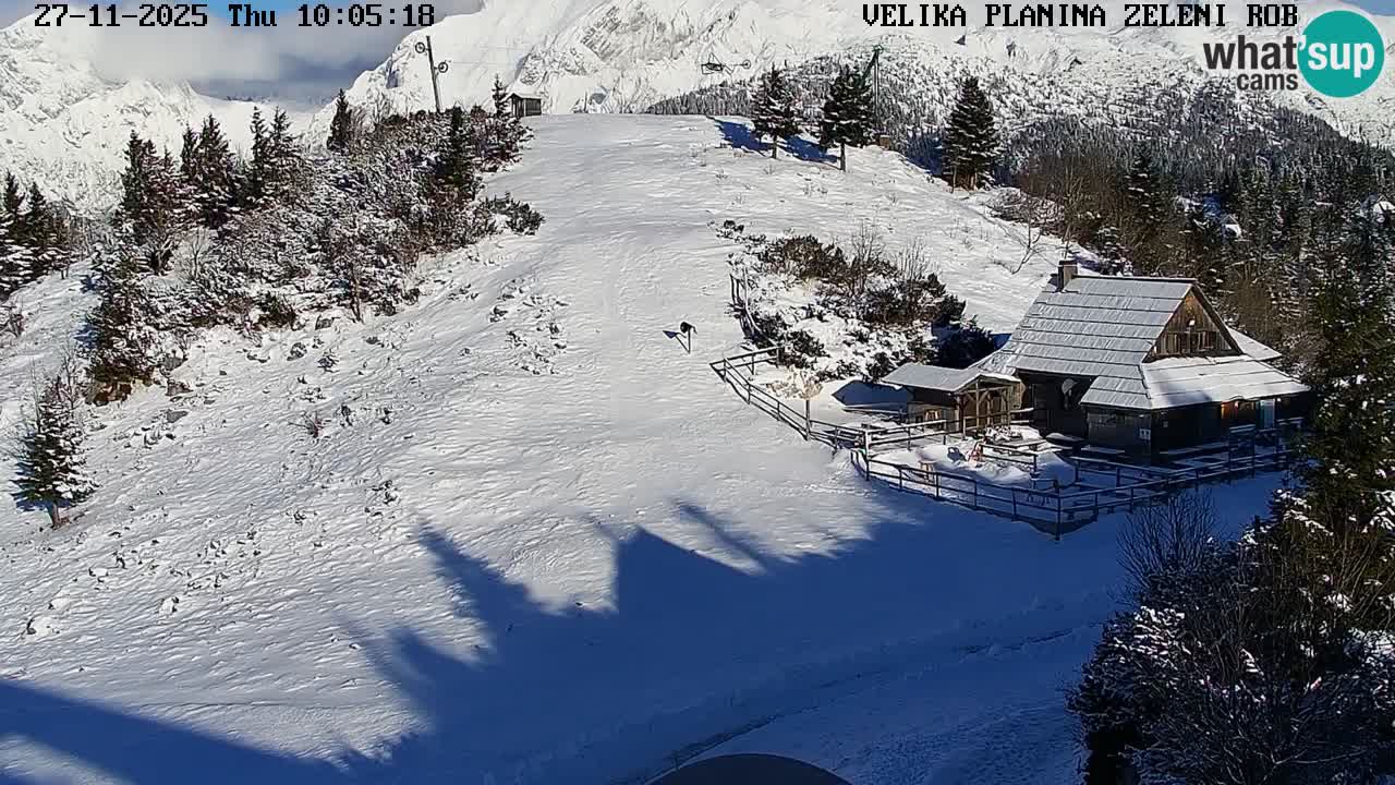 Zeleni Rob – kamera v živo | Velika Planina