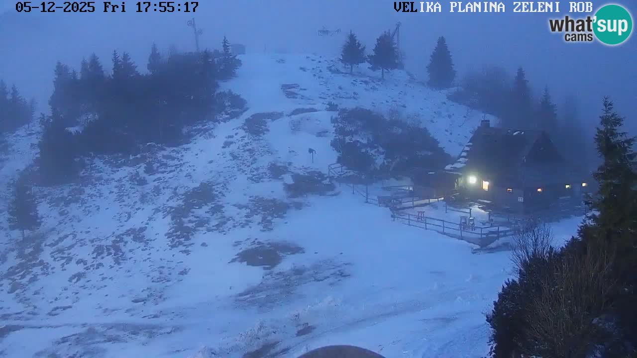 Zeleni Rob | Webcam en vivo Velika Planina