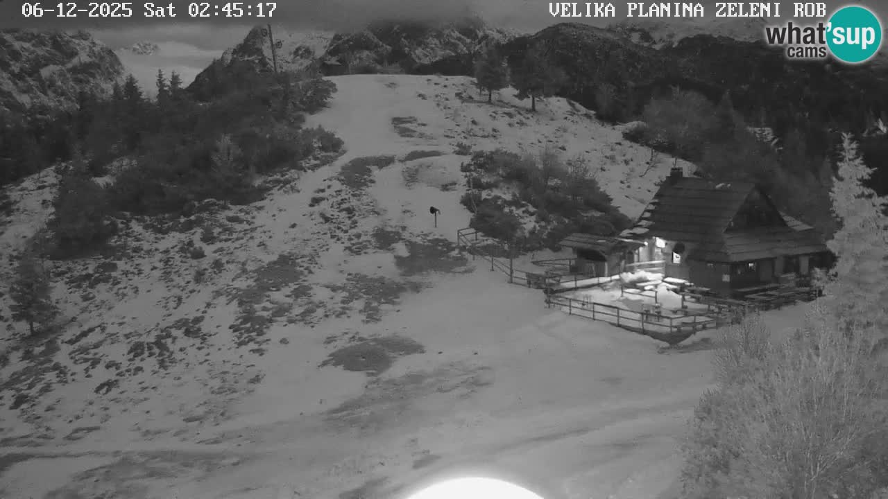 Zeleni Rob – kamera v živo | Velika Planina