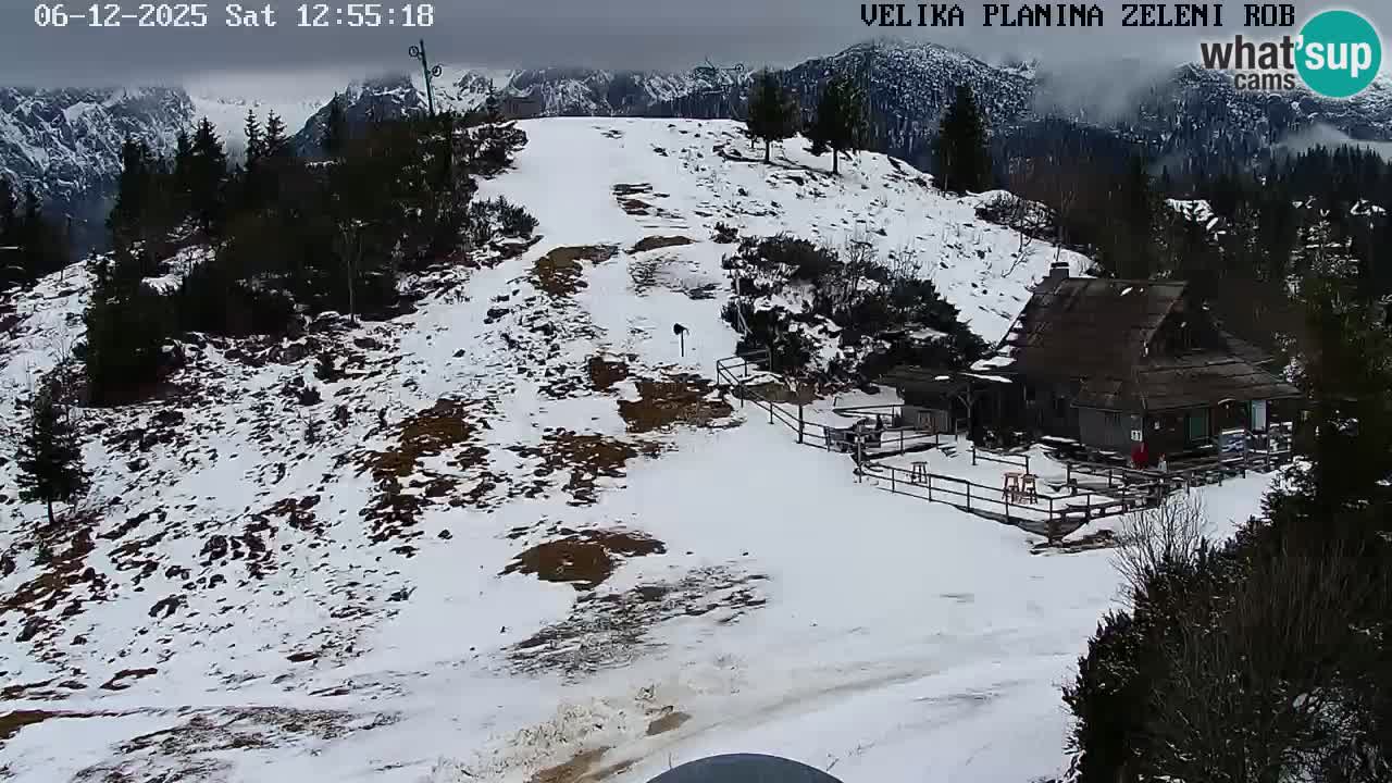 Zeleni Rob – kamera v živo | Velika Planina
