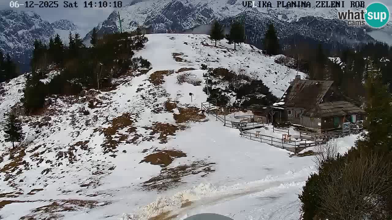 Zeleni Rob – kamera v živo | Velika Planina