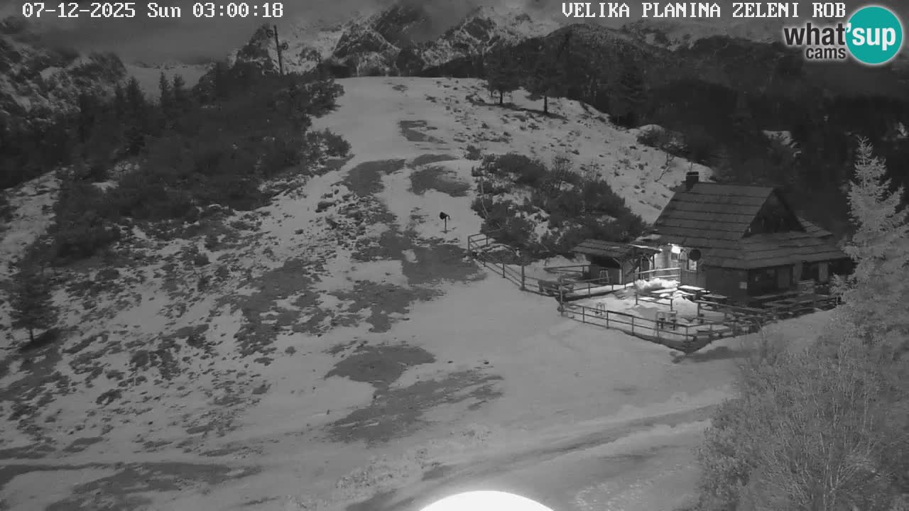 Zeleni Rob – kamera v živo | Velika Planina