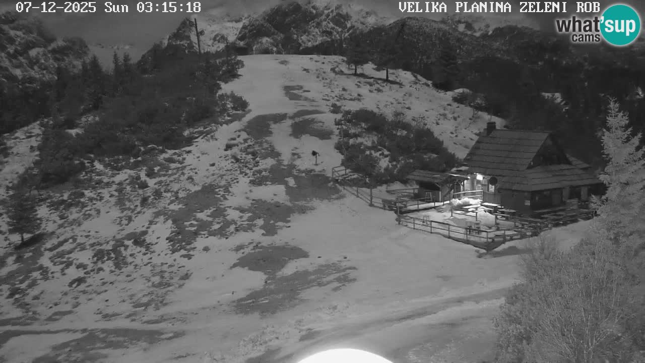 Zeleni Rob – kamera v živo | Velika Planina