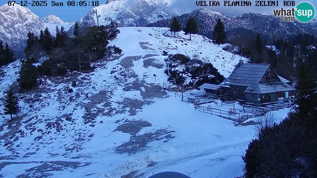 Zeleni Rob | Webcam en vivo Velika Planina