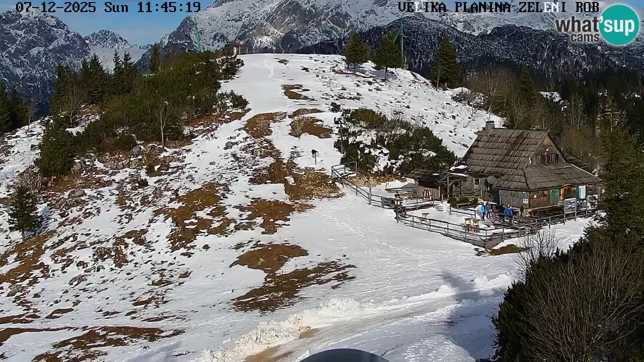 Zeleni Rob | Webcam en vivo Velika Planina