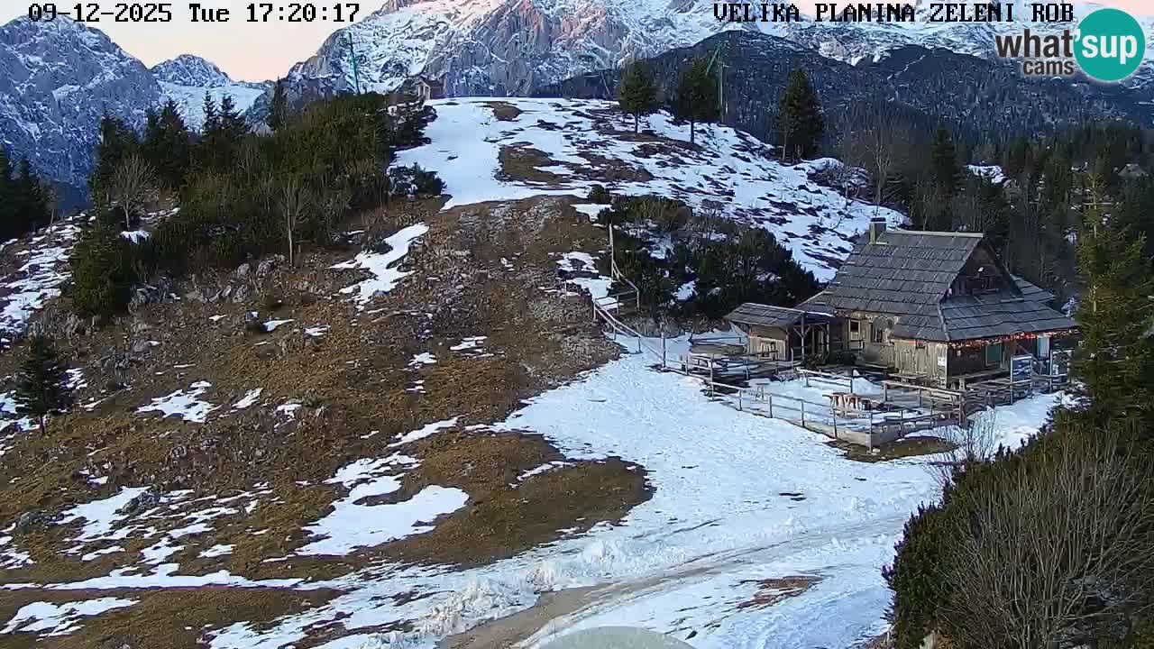 Zeleni Rob – kamera v živo | Velika Planina