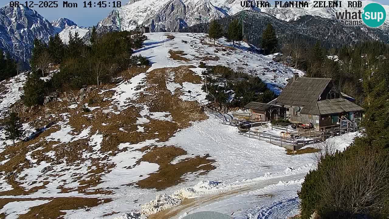 Zeleni Rob – kamera v živo | Velika Planina