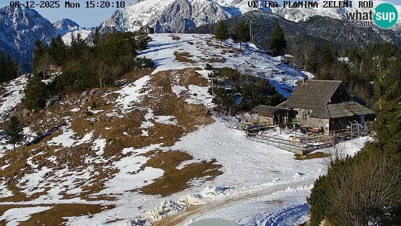 Zeleni Rob – kamera v živo | Velika Planina