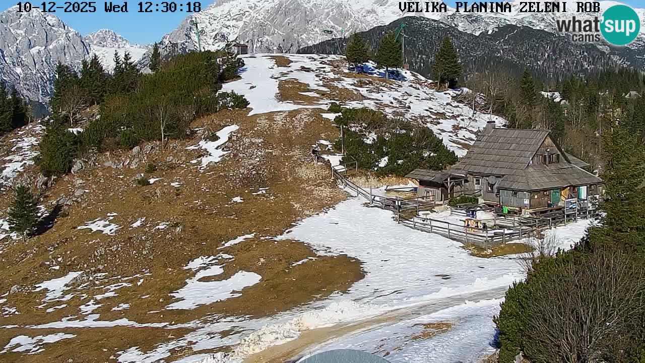 Zeleni Rob – kamera v živo | Velika Planina