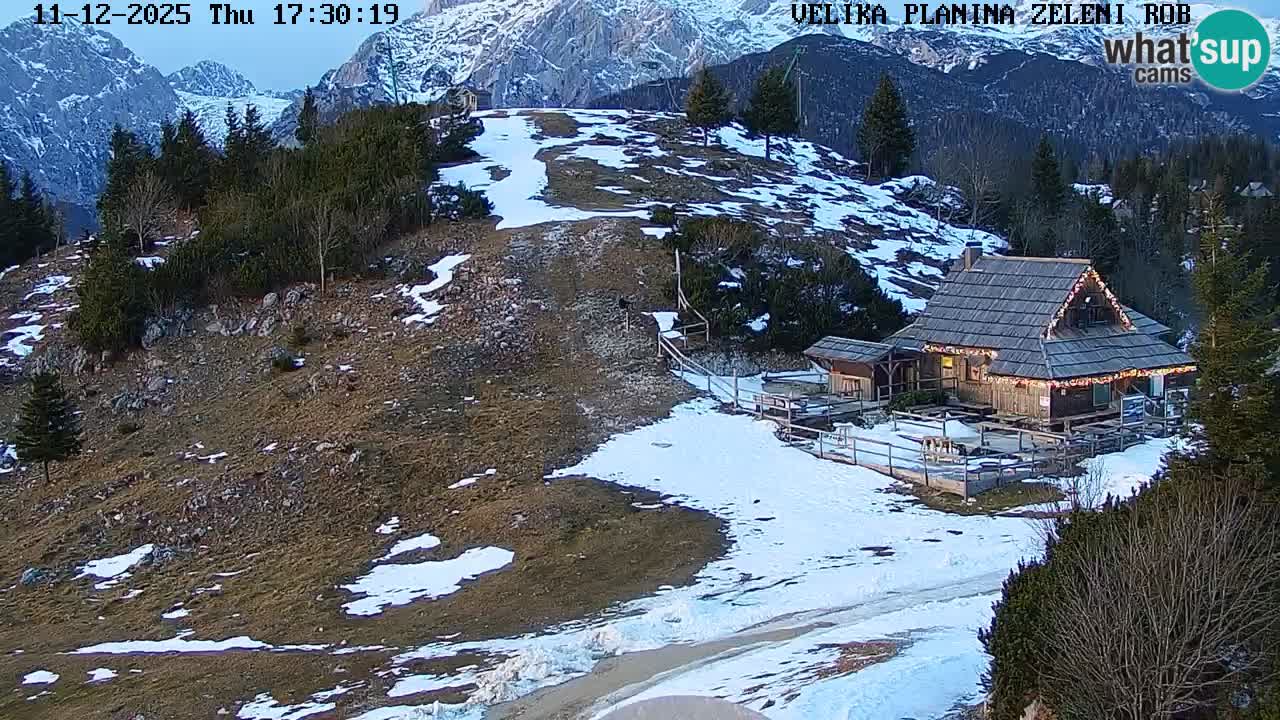 Zeleni Rob | Webcam en vivo Velika Planina