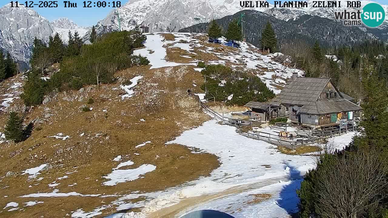 Zeleni Rob | Webcam en vivo Velika Planina