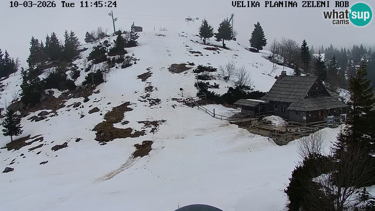 Zeleni Rob | Webcam en vivo Velika Planina