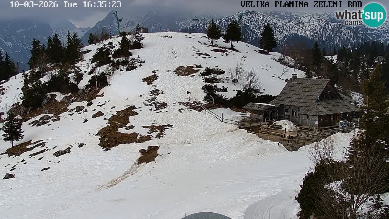 Zeleni Rob – kamera v živo | Velika Planina