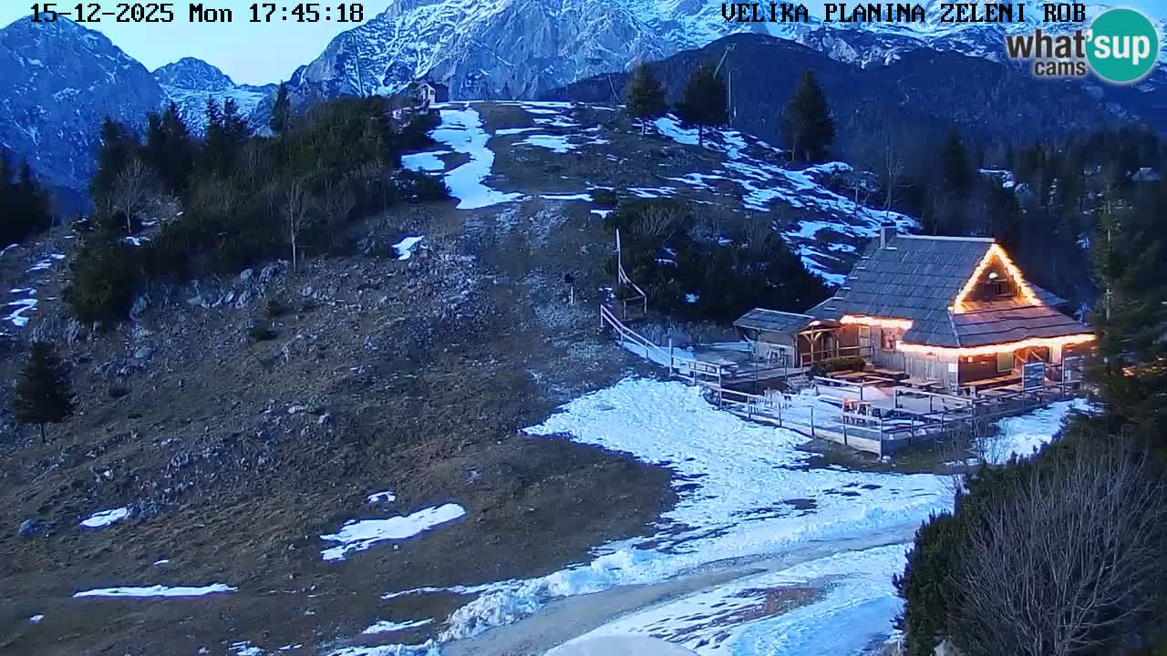 Zeleni Rob | Webcam en vivo Velika Planina