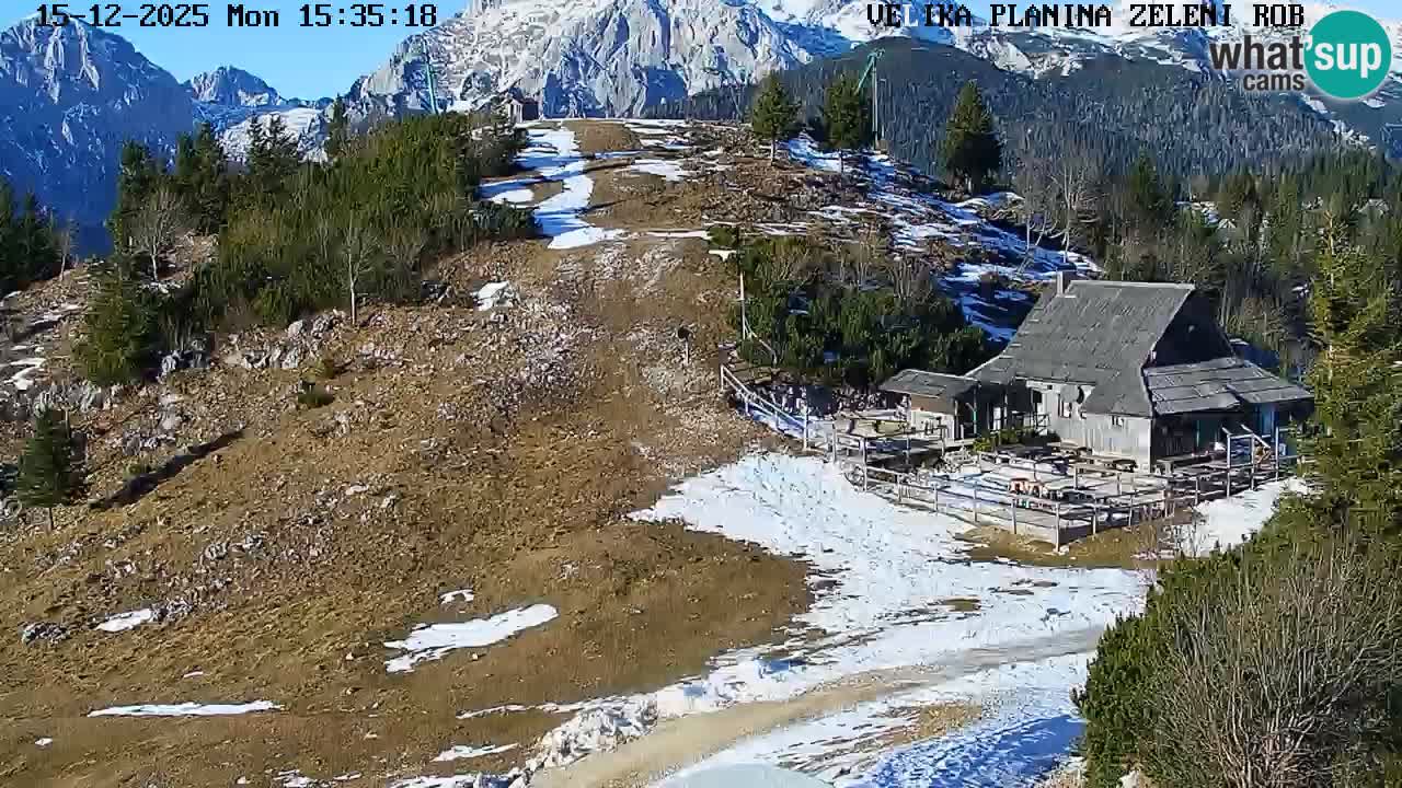 Zeleni Rob | Webcam en vivo Velika Planina