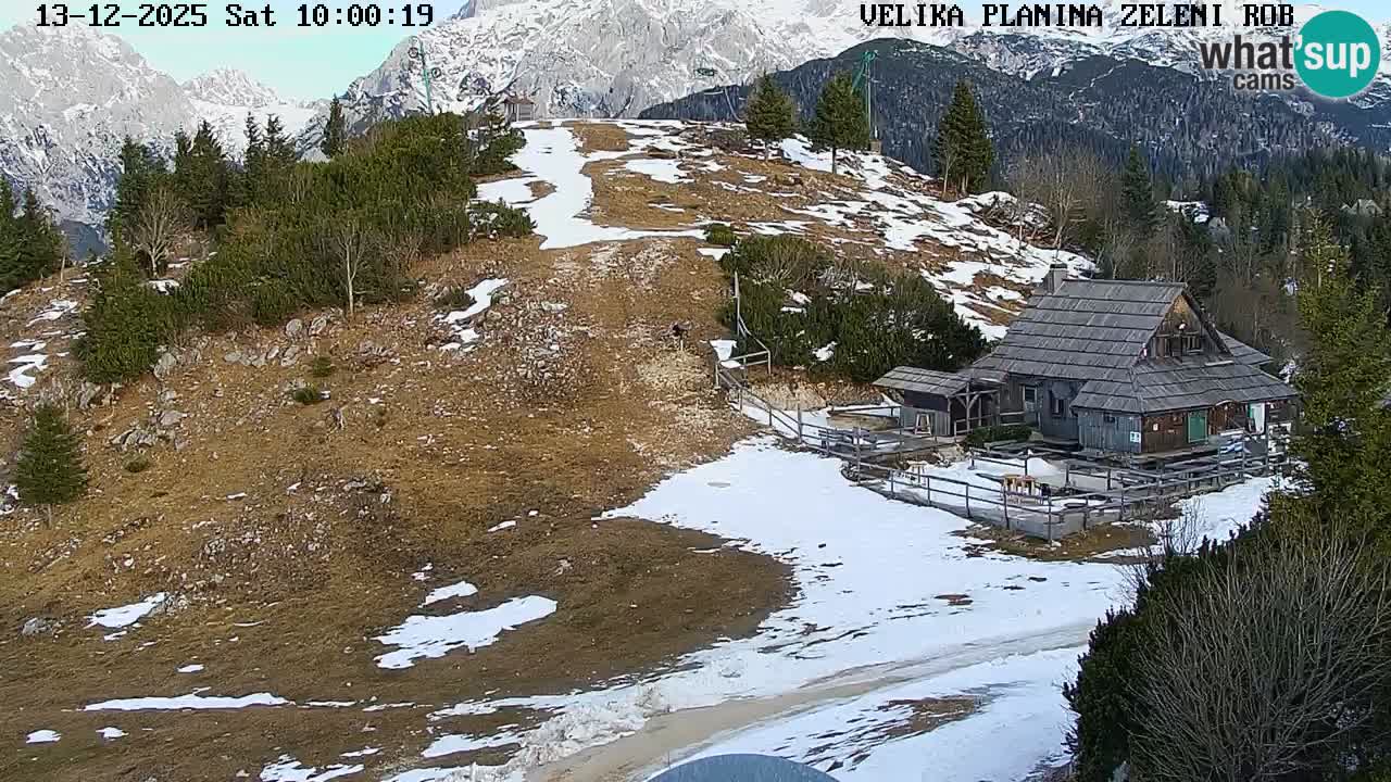 Zeleni Rob – kamera v živo | Velika Planina