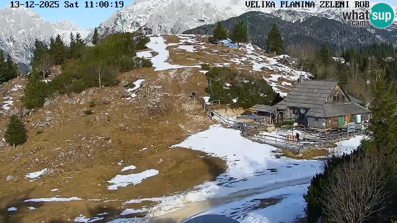 Zeleni Rob – kamera v živo | Velika Planina