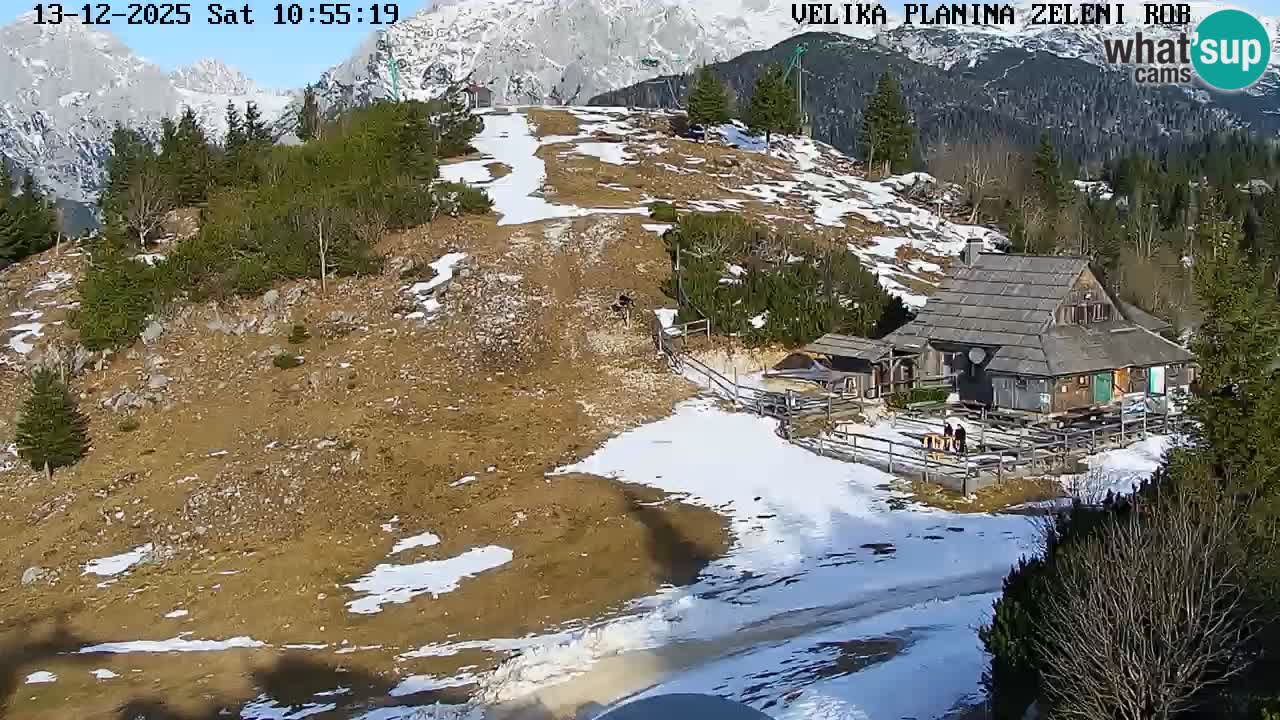 Zeleni Rob – kamera v živo | Velika Planina
