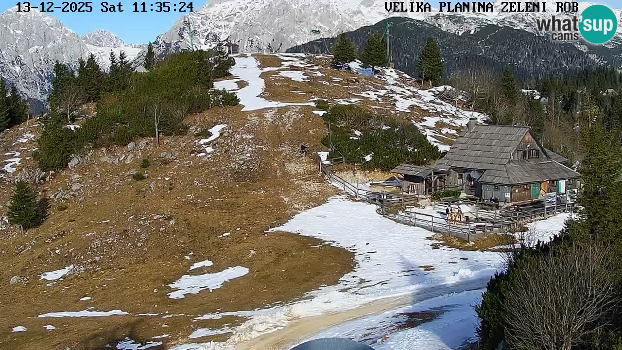 Zeleni Rob – kamera v živo | Velika Planina