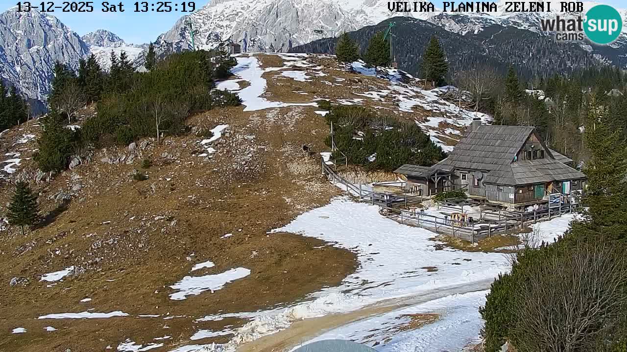 Zeleni Rob | Webcam en vivo Velika Planina