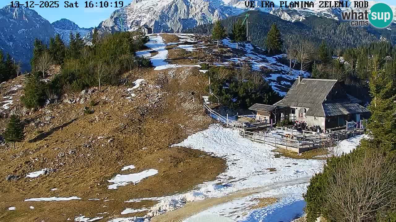 Zeleni Rob – kamera v živo | Velika Planina