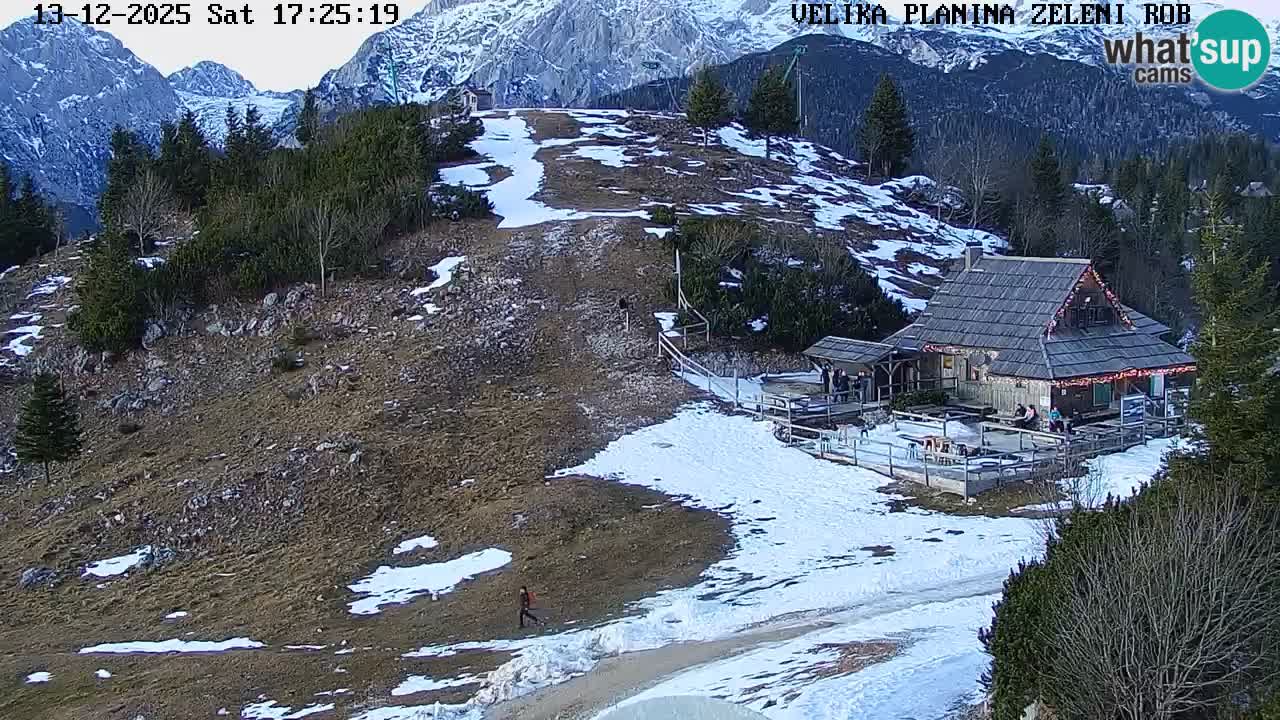 Zeleni Rob – kamera v živo | Velika Planina
