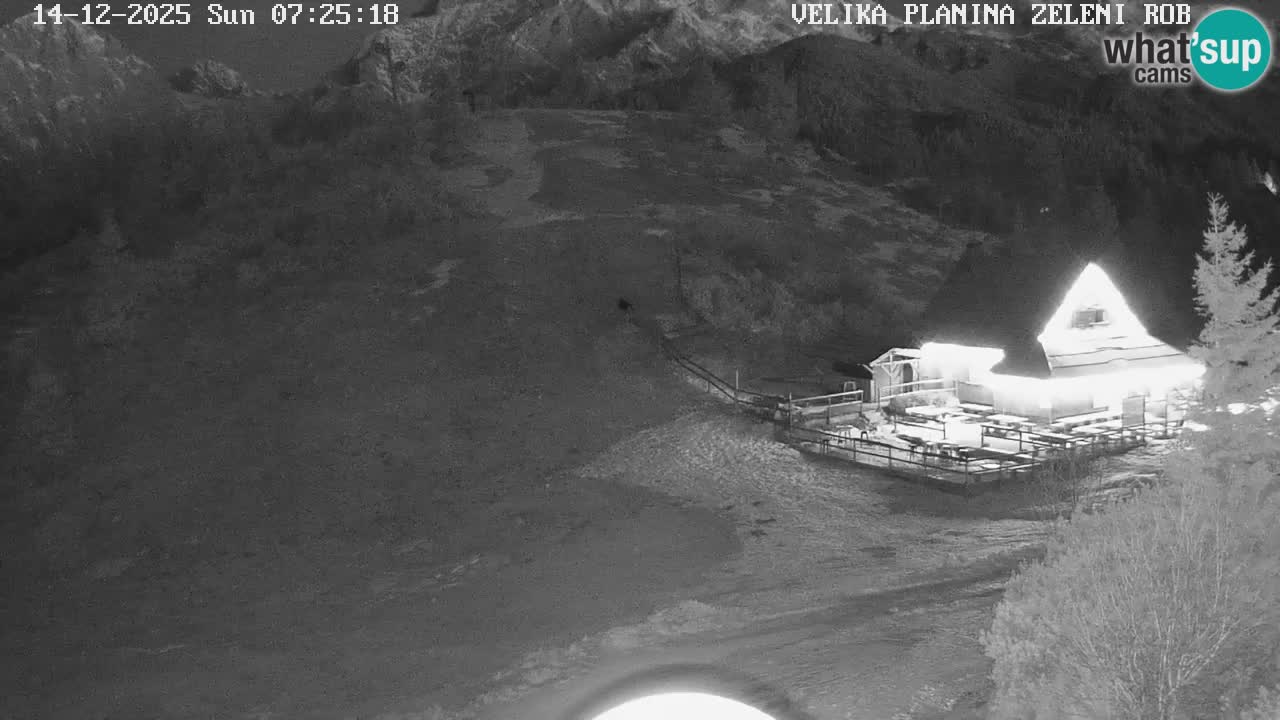 Zeleni Rob – kamera v živo | Velika Planina