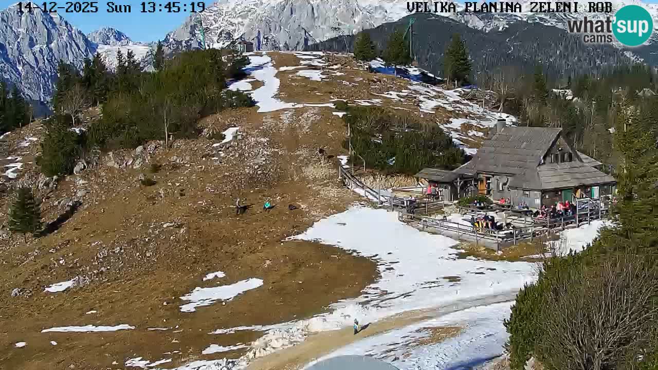 Zeleni Rob | Webcam en vivo Velika Planina