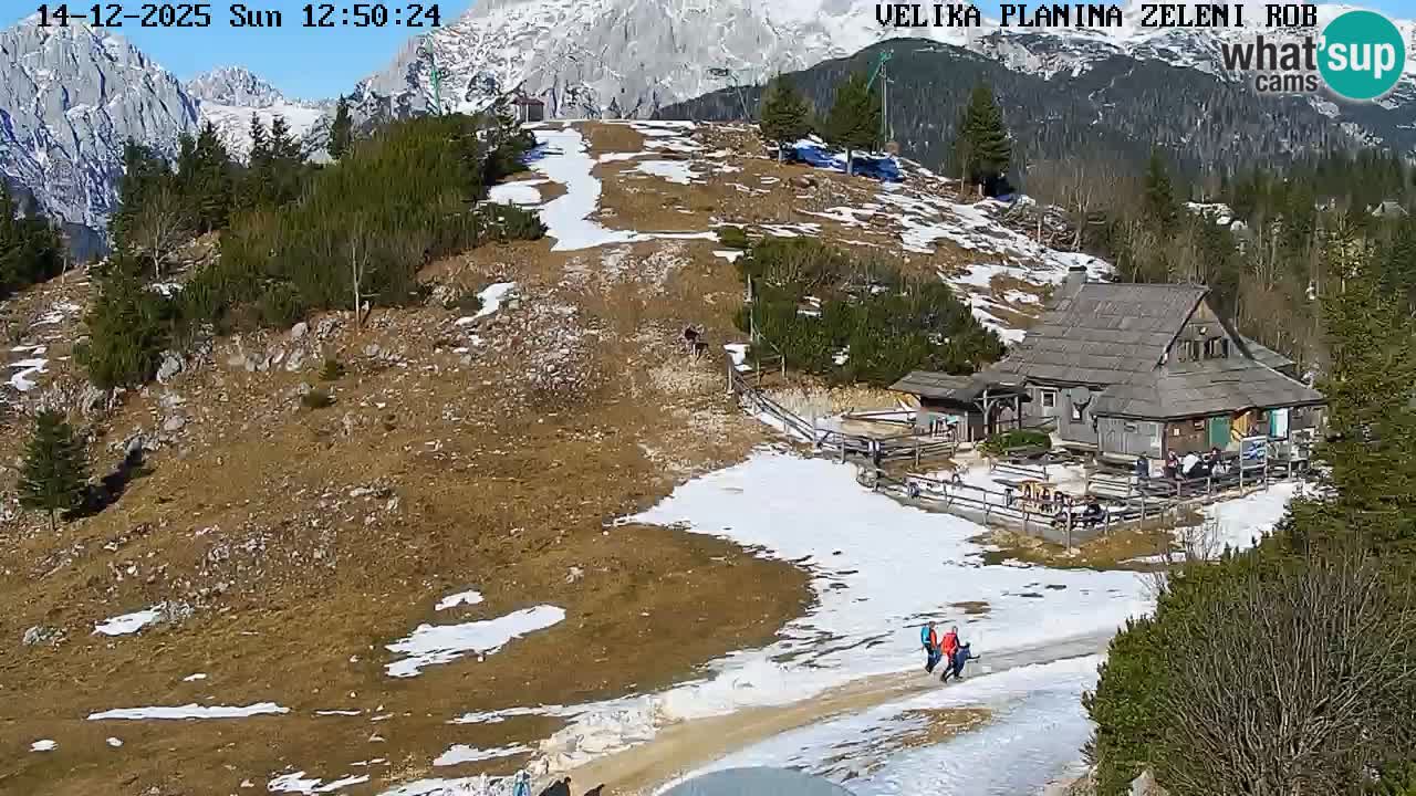 Zeleni Rob – kamera v živo | Velika Planina