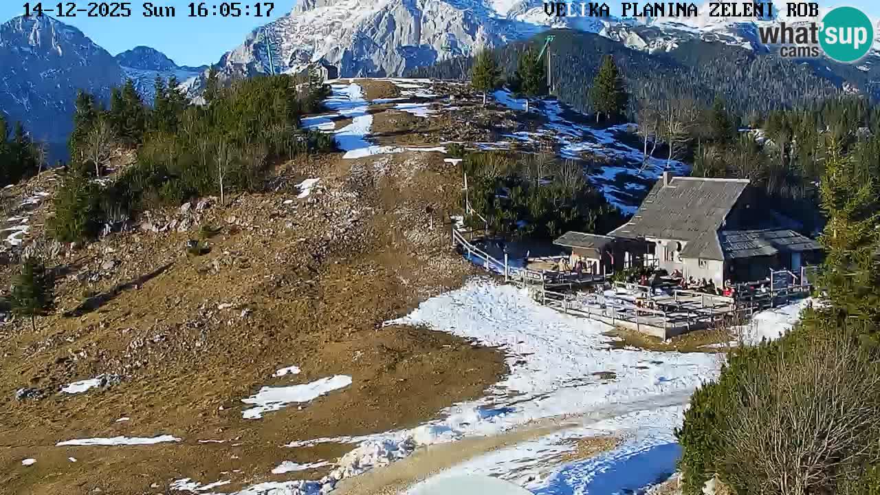 Zeleni Rob – kamera v živo | Velika Planina